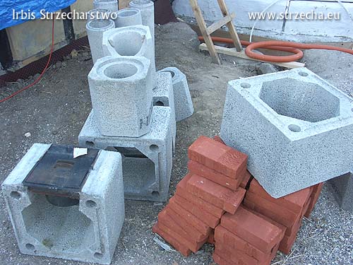 Elements of a chimney system safe for thatch