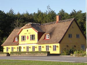 thatched roof of a cane at a roadside hostel
