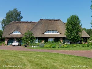 reed roof at the ancestral seat near Zielona Góra