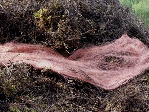 Reed roofs: a heather ridge with a copper fiber insert that protects the whole roof surface below the rapid development of moss