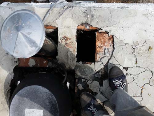 Chimney after eight years of operation