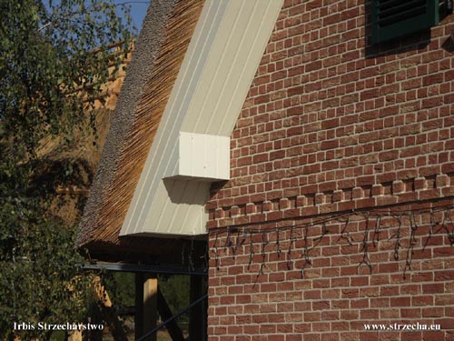 soffit painted white - reed roof Irbis
