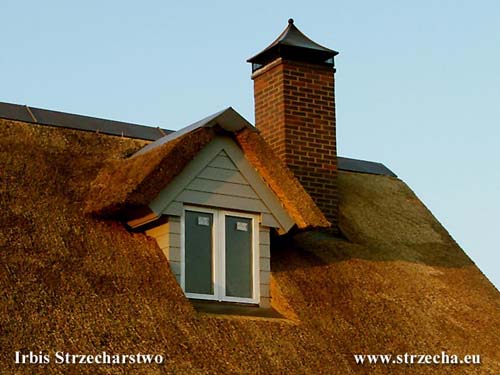Copper finishing of the ridge, window sill and chimney