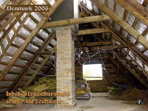 Thatch - a wooden roof structure with thatched roofs with fire protection