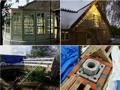 Thatch, roof of reeds: modernization of chimneys, performance of security, new ideas