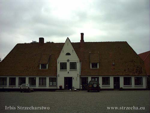 Benniksgaard before laying thatch - tile roofing